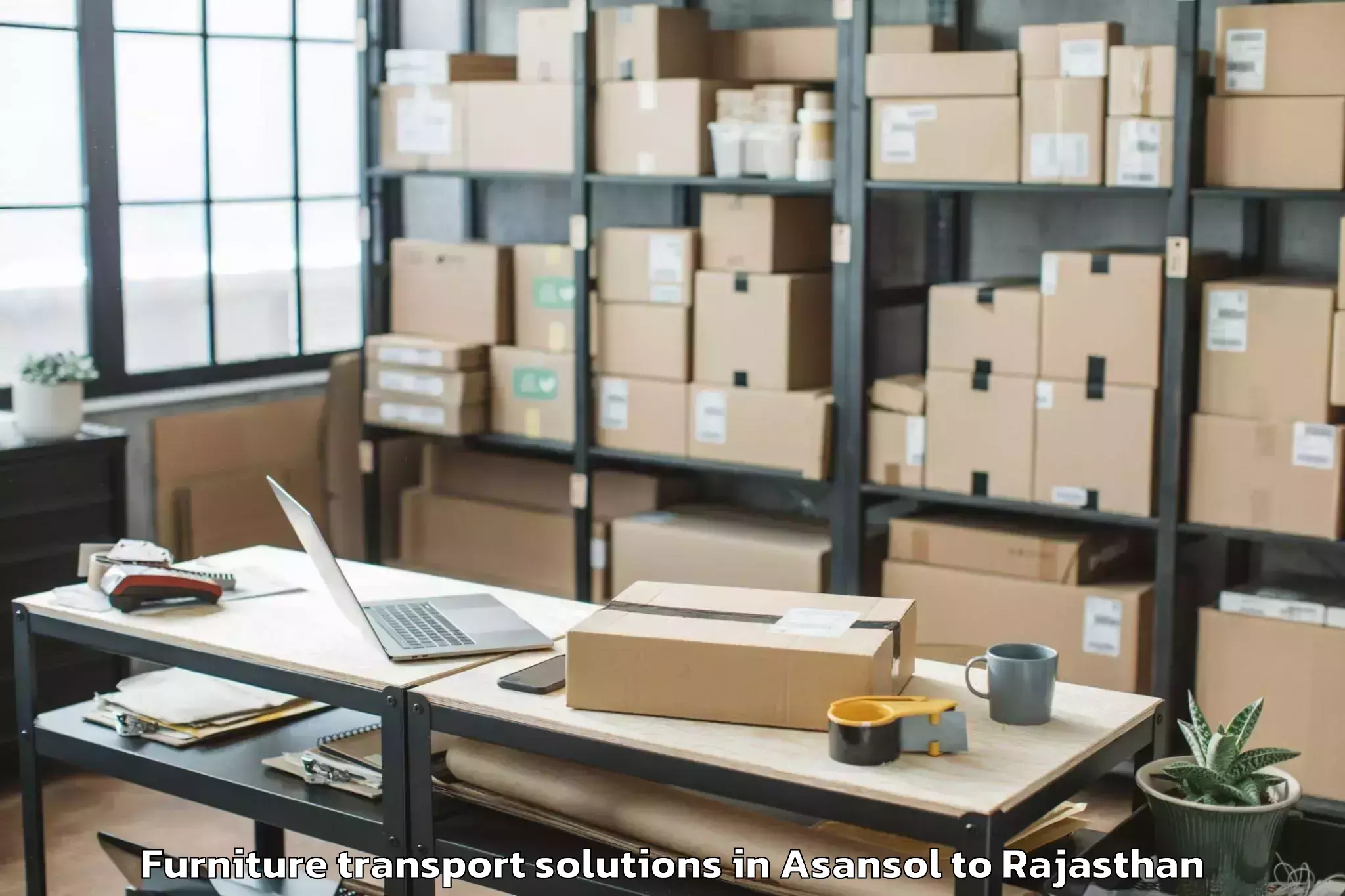 Discover Asansol to Jojawar Furniture Transport Solutions